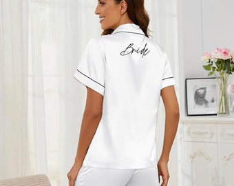 Personalized Bridal Party Pajama Set, Bridesmaids gifts, Pajama Set