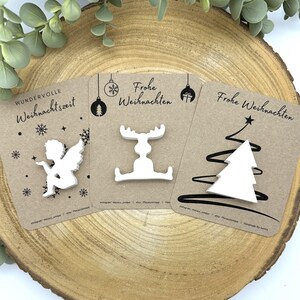 Handgemachte weihnachtliche Figuren aus Gießpulver | Geschenk | Weihnachten | Wichtelgeschenk | Nikolaus | Mitbringsel | Spruchkarten