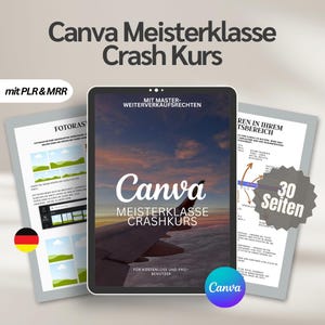Canva Crash Course for Beginners with PLR | Design for Social Media, Instagram & More | Canva Free + Pro Version | Digital Products image 1