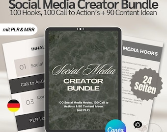 100 ganchos, llamadas a la acción y 90 días de ideas de contenido para Instagram | Producto PLR | Productos digitales para marketing y alcance en Instagram