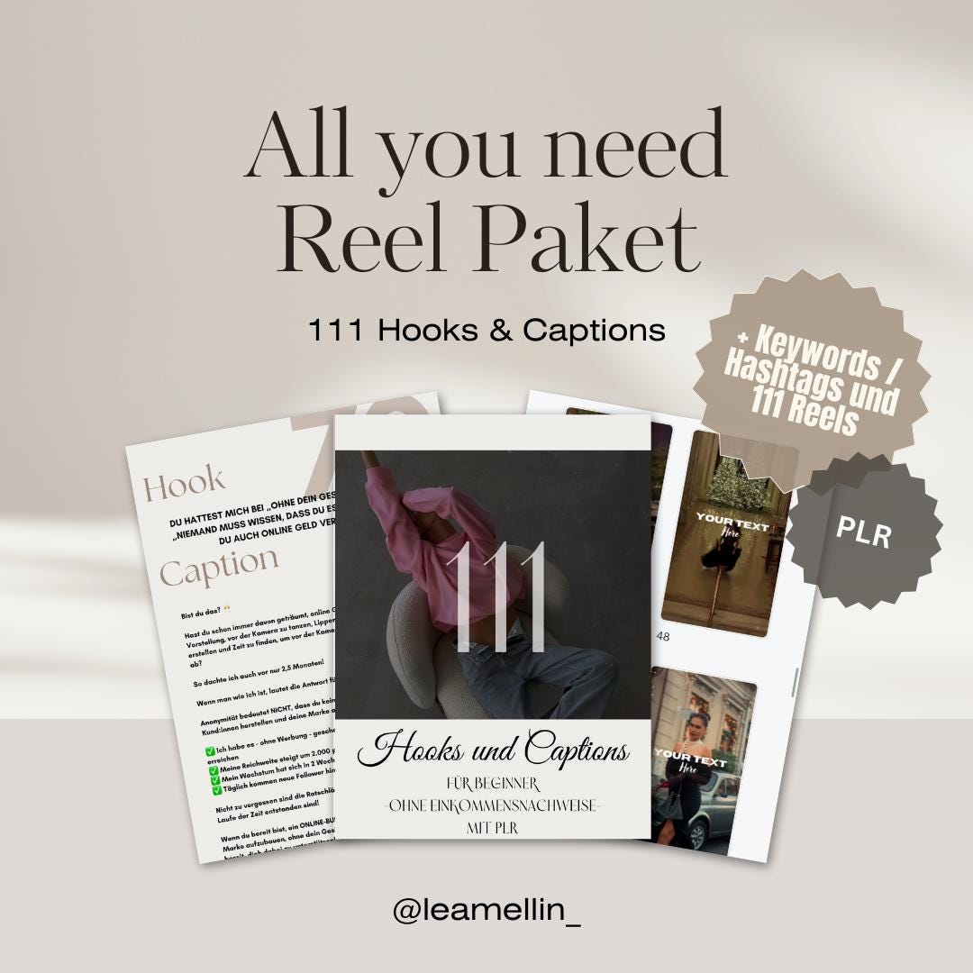 111 Instagram Hooks & Captions With PLR Social Media Content for Reach ...