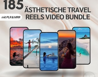 185 Travel Videos for Social Media – Reels, TikTok, Instagram, and more | PLR & MRR Rights, Travel Video Bundle for Content Creators