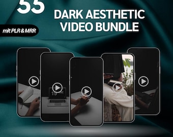 Dark Aesthetic Video Bundle | 55 Reels Clips for Instagram & TikTok | PLR Content German