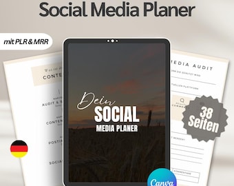 Social Media Planner with PLR|Digital Products|PLR Products|Products with MRR|Instagram Reach|Planner|Content Planner|Plan Reels in advance|plr