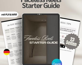 Instagram Reels Guide without a face | Faceless Marketing eBook with PLR | Content Ideas & Strategy