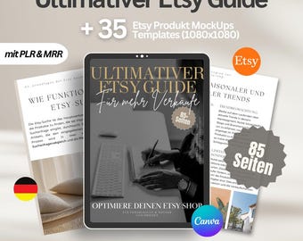 Ultimate Etsy Guide: More Sales + 35 Product Templates | Product Mockups & BONUS Banner Checklist | Etsy Shop Kit | With PLR and MRR