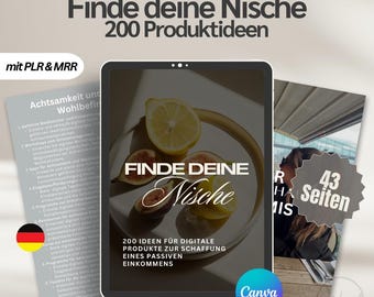 Find your niche – 200 product ideas for your online business | PLR eBook (German) | Business ideas & niche finder