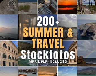 Summer & Travel Collection | 200+ Images | Aesthetic | Stock Photos | Boho | Royalty-free | Travel | Instagram | Template | MRR+PLR