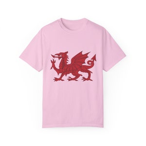 Welsh Dragon T-Shirt: Flag of Wales Pride, Comfort Colors Tee Blossom