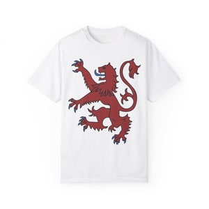 Scottish Lion Rampant T-Shirt: Royal Banner Design White