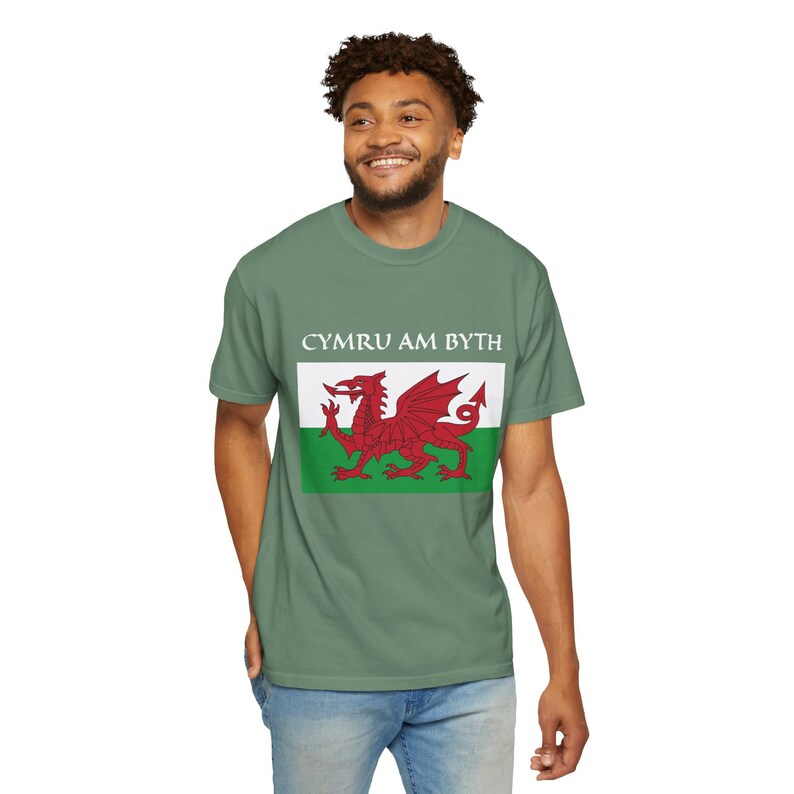 Welsh Dragon T-Shirt: Cymru Am Byth, Wales Flag Pride image 8