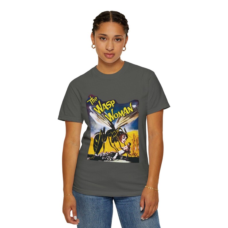 The Wasp Woman T-Shirt: Vintage Sci-Fi Horror Movie Poster image 7
