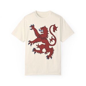 Scottish Lion Rampant T-Shirt: Royal Banner Design Ivory