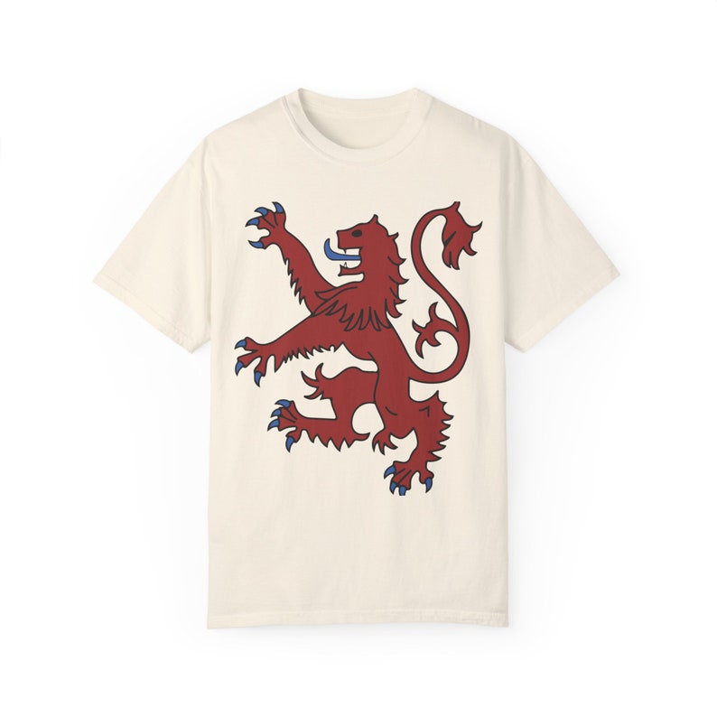 Scottish Lion Rampant T-Shirt: Royal Banner Design Ivory