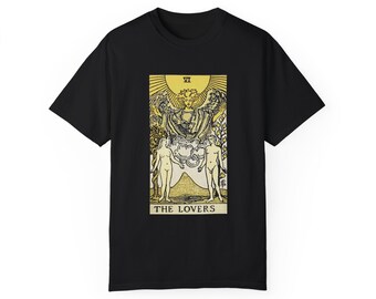 Camiseta de la carta del Tarot de los Enamorados: Rider-Waite Design