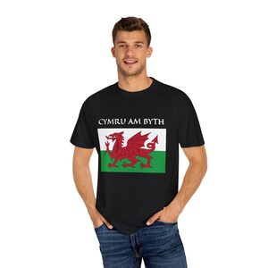Welsh Dragon T-Shirt: Cymru Am Byth, Wales Flag Pride image 6