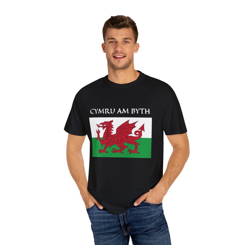 Welsh Dragon T-Shirt: Cymru Am Byth, Wales Flag Pride image 6