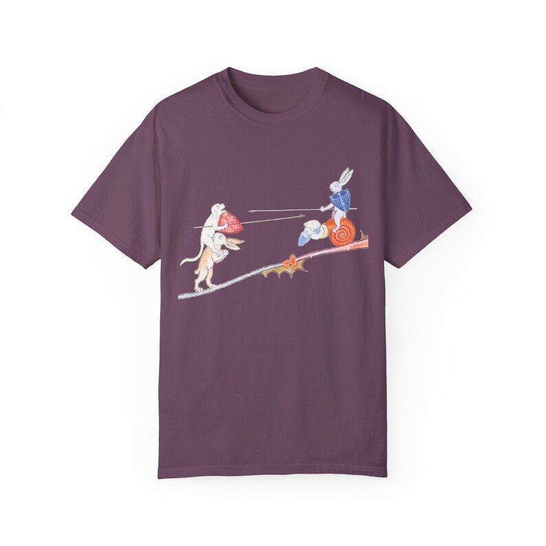 Camiseta de conejo de justas medievales: arte manuscrito caprichoso Berry