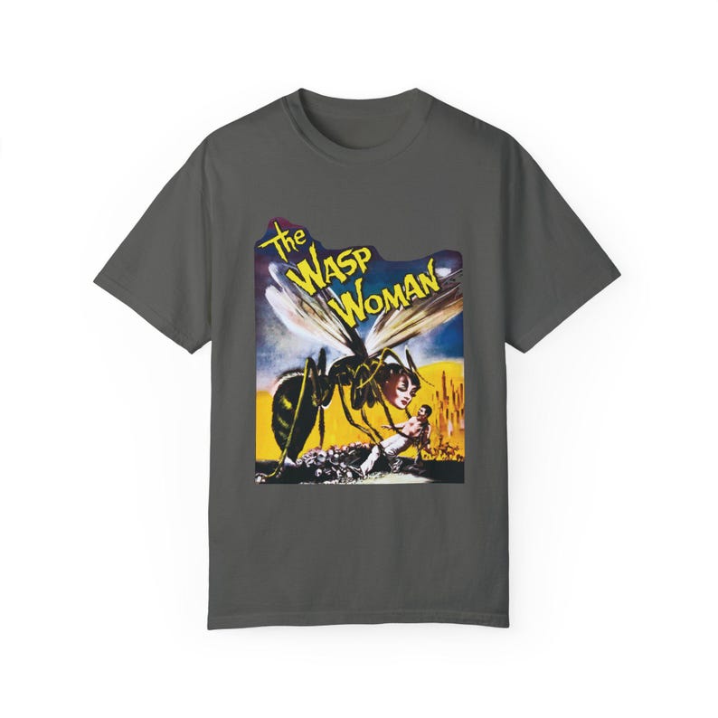 The Wasp Woman T-Shirt: Vintage Sci-Fi Horror Movie Poster image 3