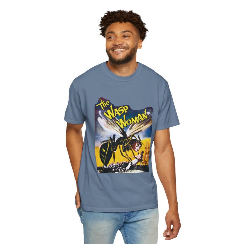 The Wasp Woman T-Shirt: Vintage Sci-Fi Horror Movie Poster image 8