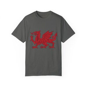 Welsh Dragon T-Shirt: Flag of Wales Pride, Comfort Colors Tee Pepper