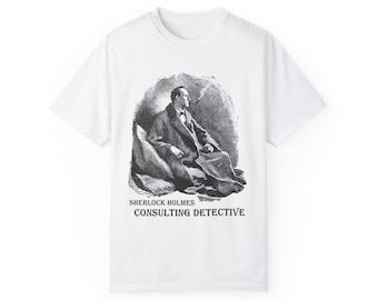 Camiseta de Sherlock Holmes: Ilustración vintage de detective consultor