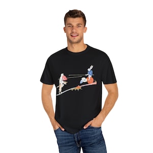 Camiseta de conejo de justas medievales: arte manuscrito caprichoso imagen 6