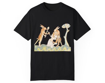 Mittelalterliches Kaninchen fangen menschliches T-Shirt: Geschichts-T-Shirt