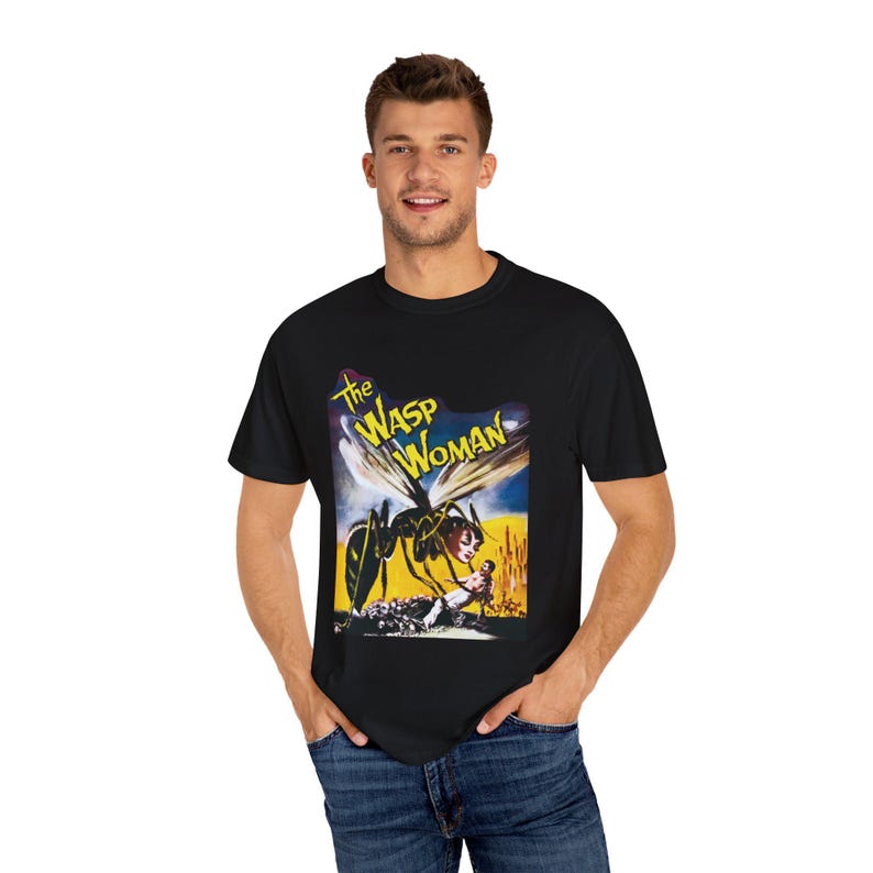 The Wasp Woman T-Shirt: Vintage Sci-Fi Horror Movie Poster image 6
