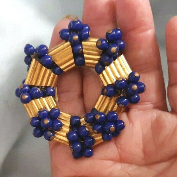 Spectacular Rare Large Gold and Blue Purple Miriam