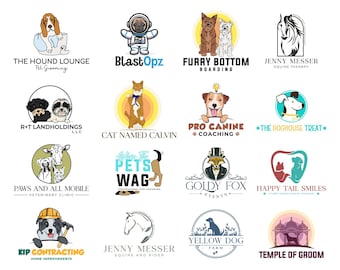 Dog Logo Design, Pet Logo, Professional Logo Design, Pet Salon Logo,Veterinary Logo, Pet Shop Logo,Custom Logo For Your Business,Animal Logo