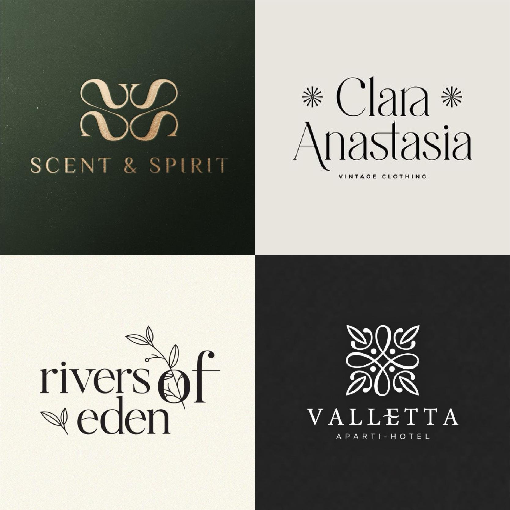 Custom Monogram Logo Design | Luxury Monogram Logo | Minimalist Wedding ...