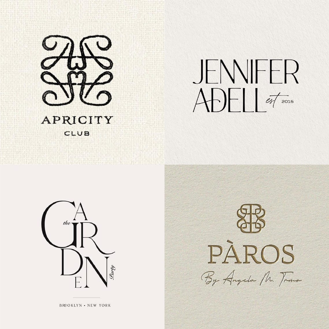 Custom Monogram Logo Design | Luxury Monogram Logo | Minimalist Wedding ...