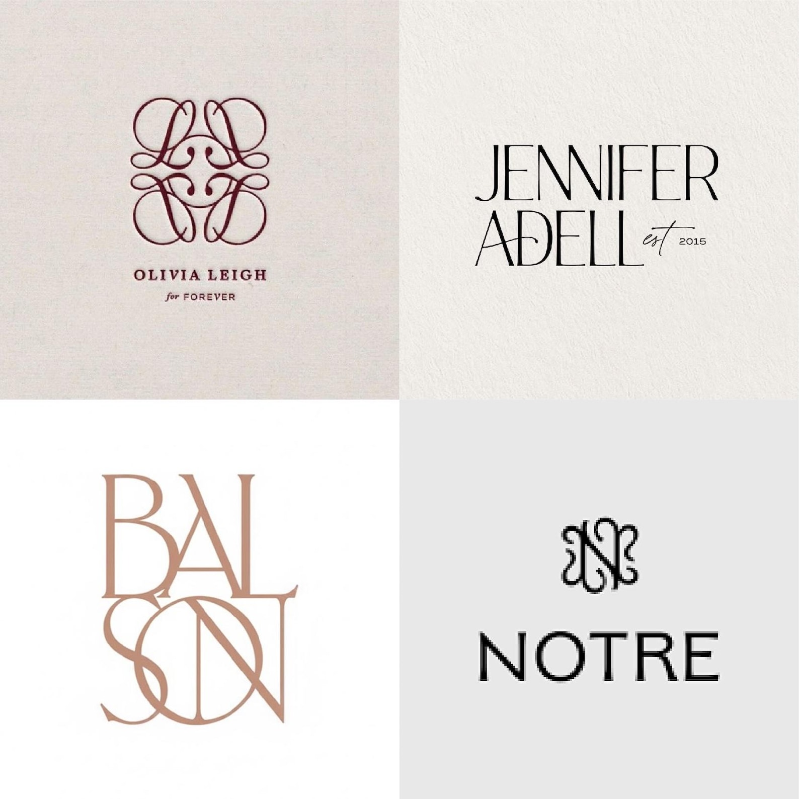 Custom Monogram Logo Design | Luxury Monogram Logo | Minimalist Wedding ...