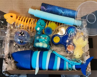 Fidget Box - Ocean theme - Adult/Kids sensory fidget toys activity box