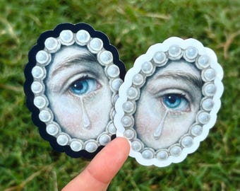 Weeping Eye Sticker: Vintage Stickers, Baroque Victorian Style