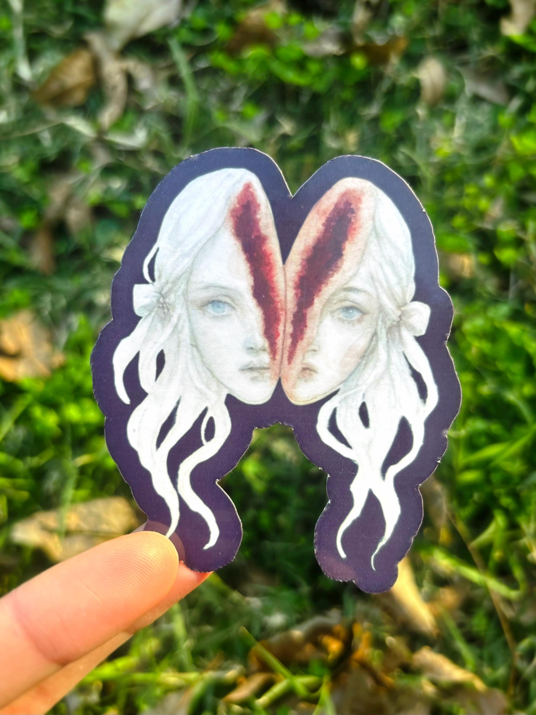 Geode Sticker Geode Girls Sticker Set: Creepy Cute Sticker, Surreal Girl Art, Dark ...