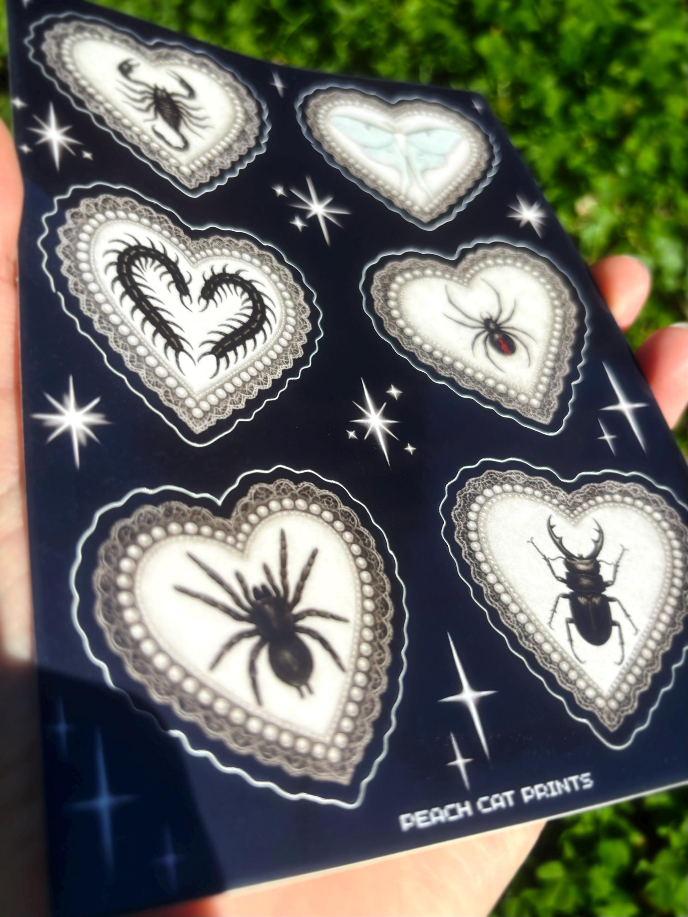 Gothic Insect Gothic Insect Sticker Sheet: Creepy Cute Stickers, Victorian Gothic ...