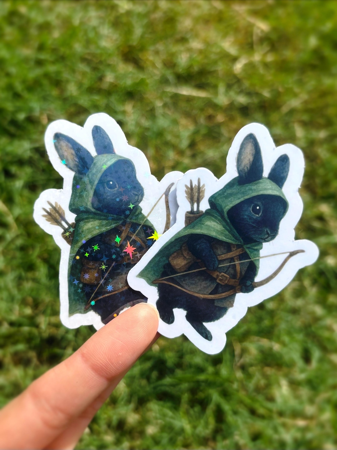 Bunny Ranger Sticker: Medieval Archer Rabbit - Matte or Holographic - Etsy