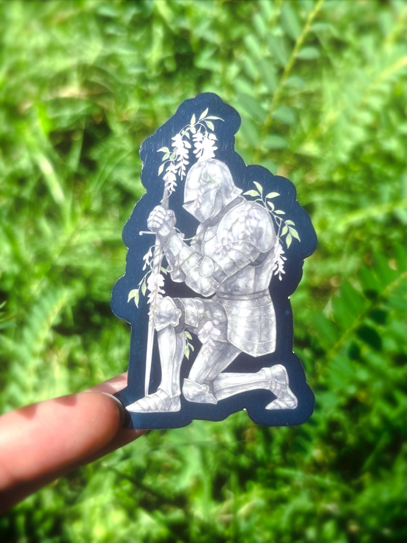 Kneeling Knight Sticker Pack - Girl Knight Sticker, Renaissance Knight ...