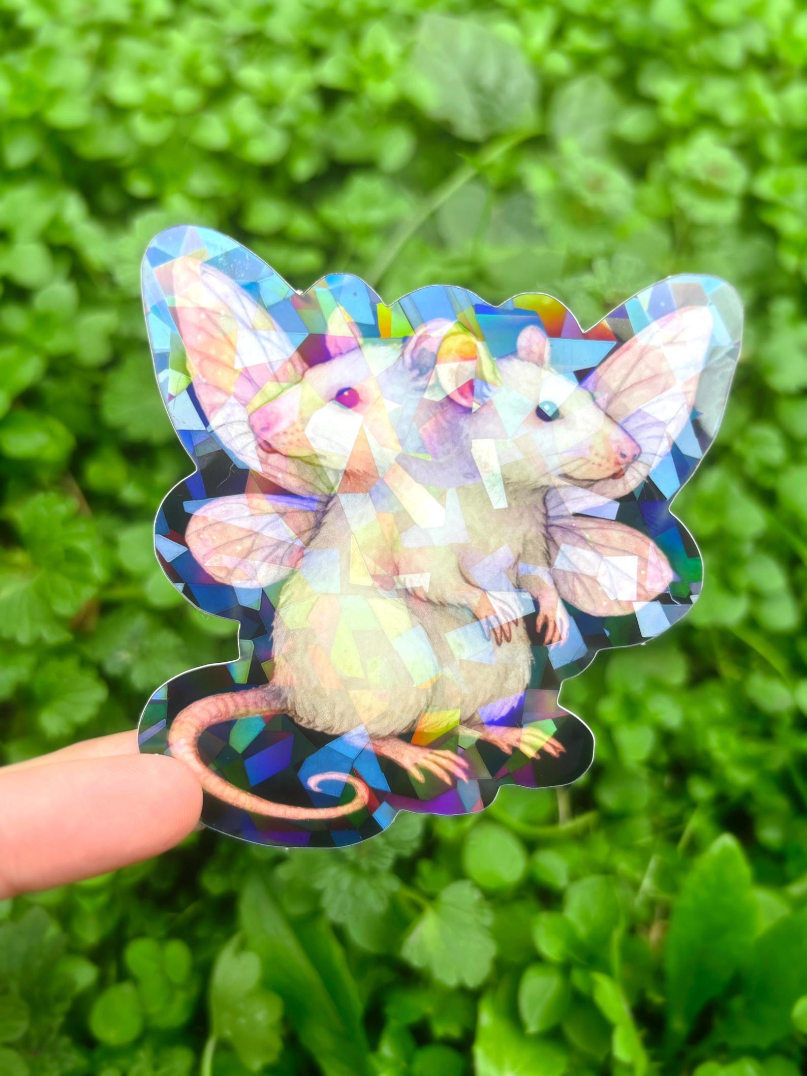 Two Headed Rat Fairy Sticker - Creepy Cute Mouse Sticker, Weird Cute ...