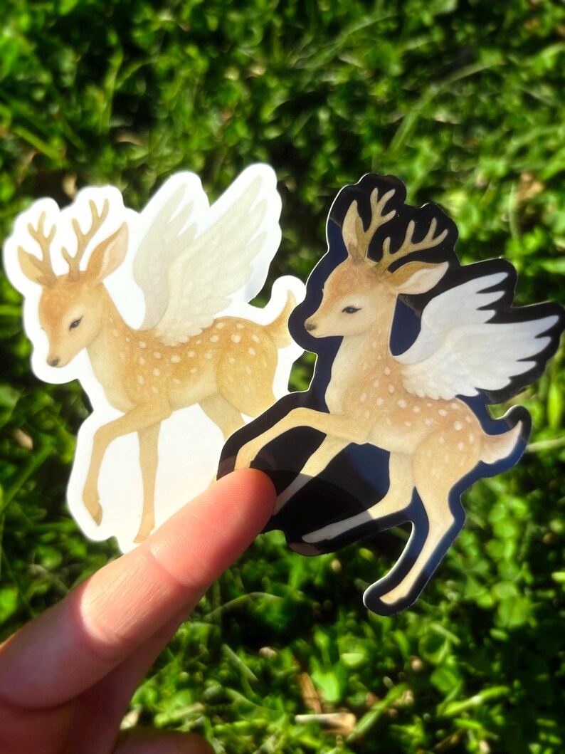 Angelic Deer Sticker Pack - Creepy Cute Deer Sticker, Weird Animal ...