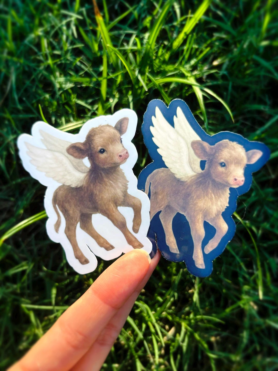 Angelic Cow Sticker Pack - Creepy Cute Cow Sticker, Beautiful Animal ...