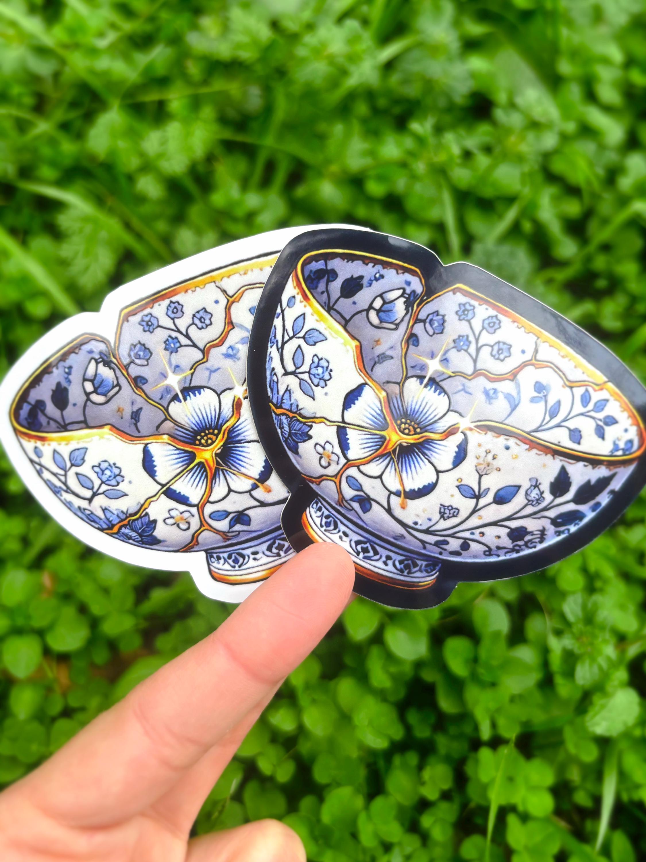 Kintsugi Blue and White - Etsy