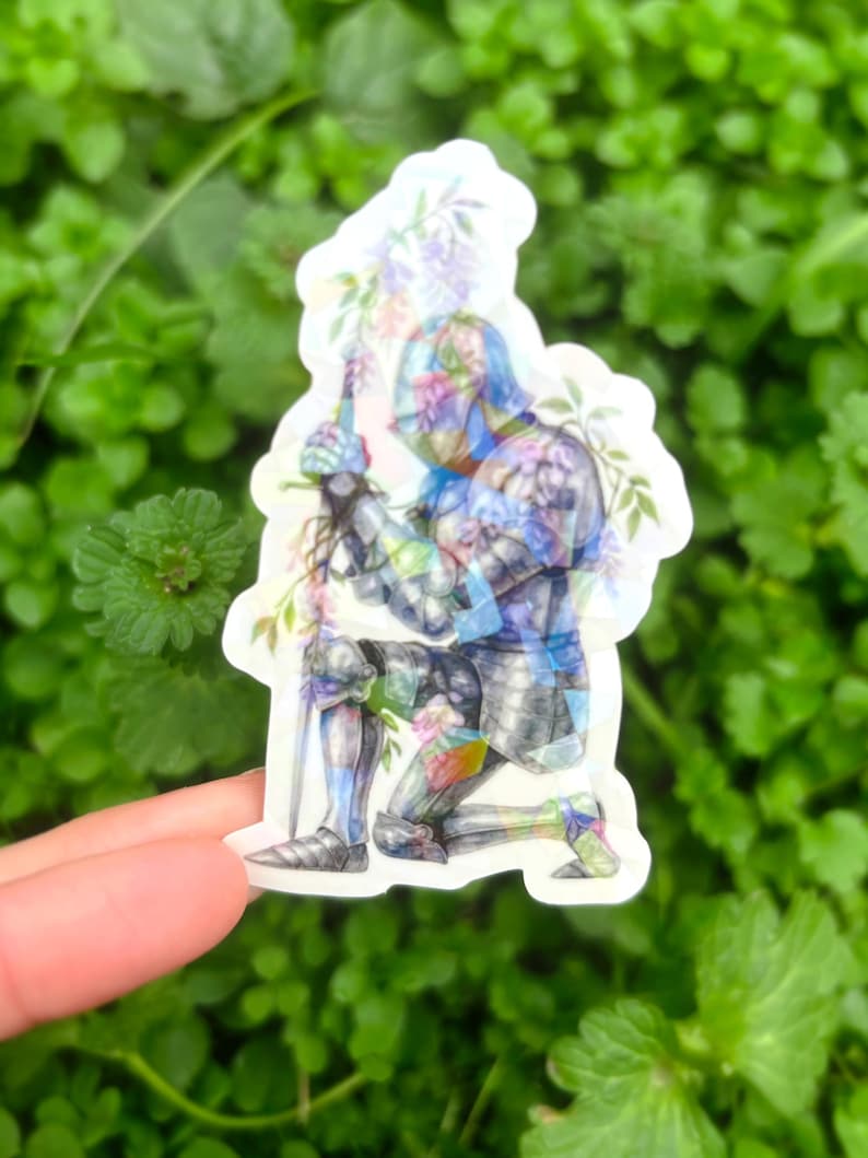 Kneeling Knight Sticker Pack - Girl Knight Sticker, Renaissance Knight ...