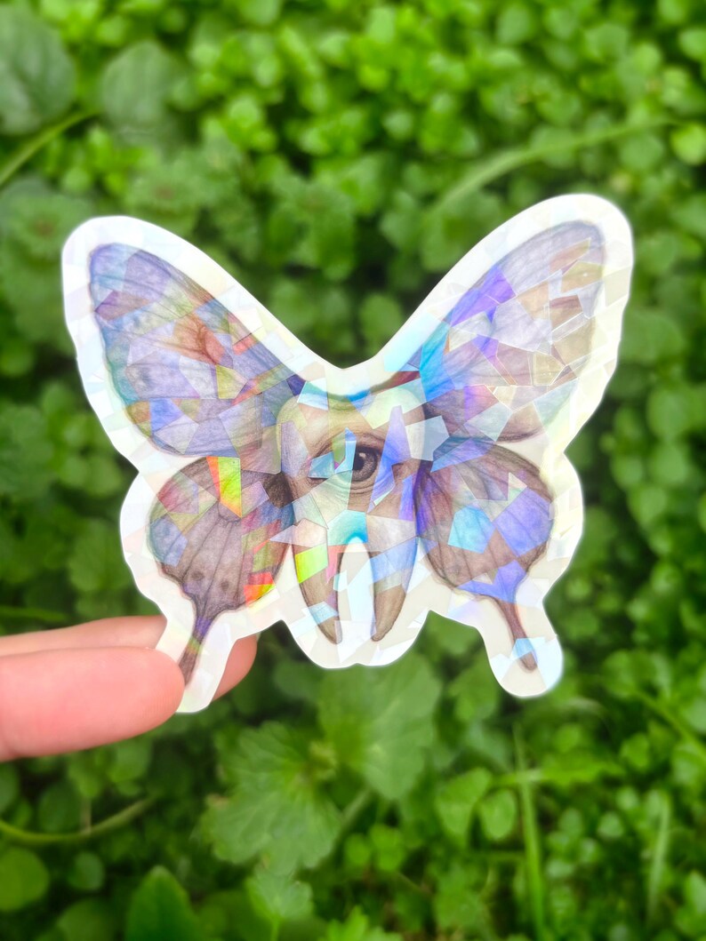 Creepy Tooth Fairy Sticker - Creepy Fantasy Sticker, Weird Illustrated Sticker, Weirdcore Sticker, Strange Art Sticker, Odd Vinyl Sticker, Holographic
