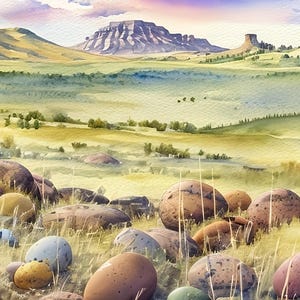 Carte de Pâques 7 x 5 pouces (sans texte) (EAS 19NT) - Carte de Pâques exclusive avec enveloppe, vierge à l'intérieur, fabriquée dans le Montana