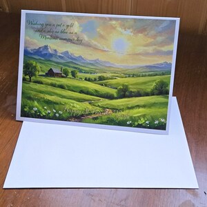 Carte pour la Saint-Patrick 7 x 5 po. (STP4) - Carte exclusive pour la Saint-Patrick avec enveloppe, vierge à l'intérieur, fabriquée dans le Montana