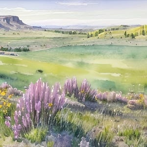 Carte de Pâques 7 x 5 pouces (sans texte) (EAS 9NT) - Carte de Pâques exclusive avec enveloppe, vierge à l'intérieur, fabriquée dans le Montana