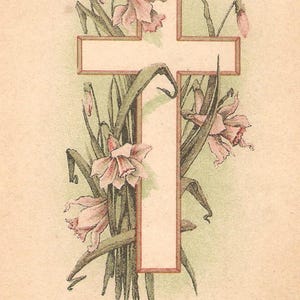 Carte de Pâques vintage 7 x 5" (EAS 25) - Carte exclusive du dimanche de Pâques avec enveloppe, vierge à l'intérieur, fabriquée dans le Montana